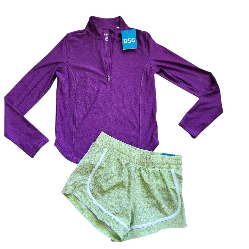 DSG Shorts 1/4 Zip‎ Pullover Long Sleeve Bundle Outfit Girls Medium Athleticwear